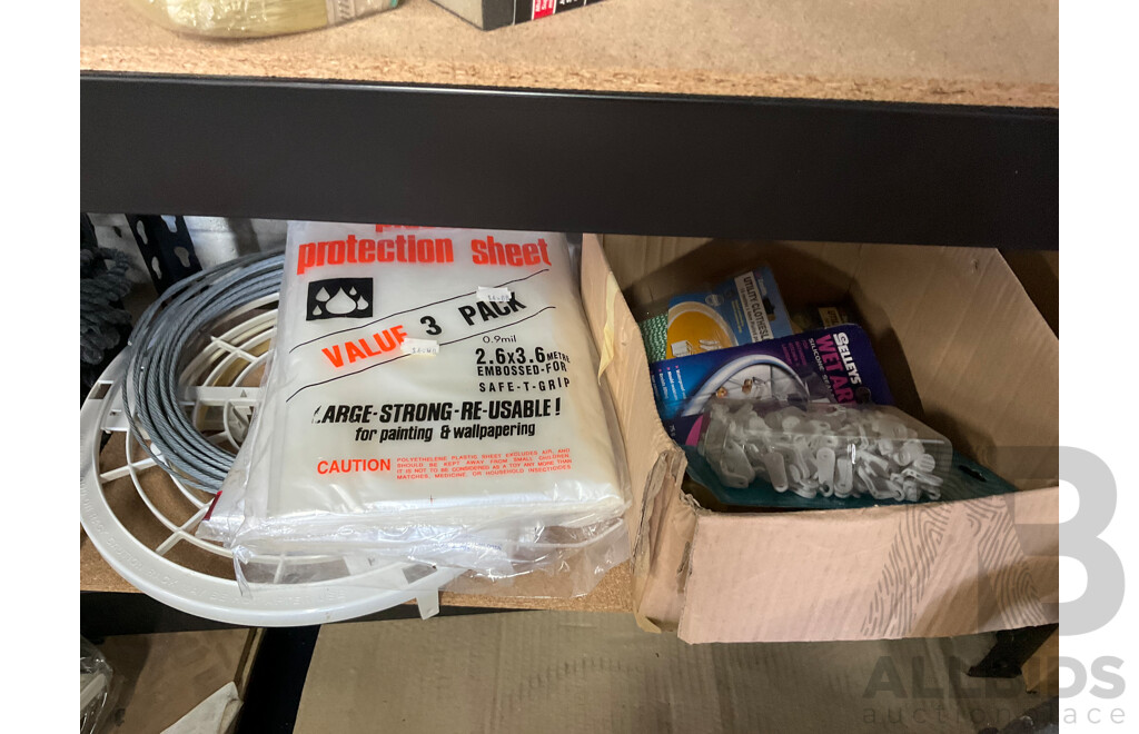 Assorted Garage Shelving and Contents