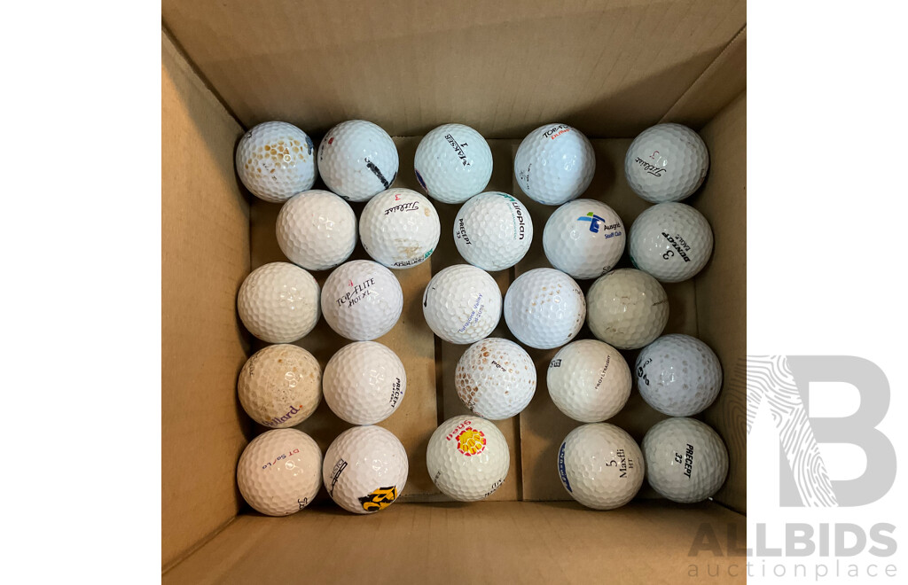 Vintage DDH Master & Top- Flite XL II Golf Ball & 39 X Used Mixed Branded Golf Balls