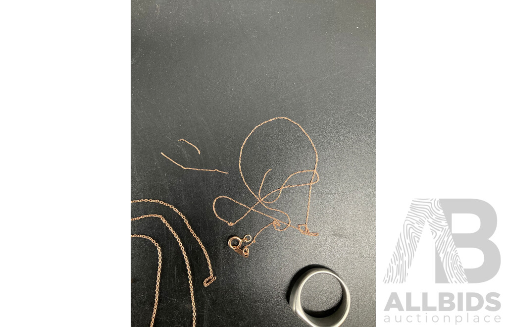 Assorted 925 Jewellery and Metal Ring with Loose Green Gemstone, Earring Frame & Back