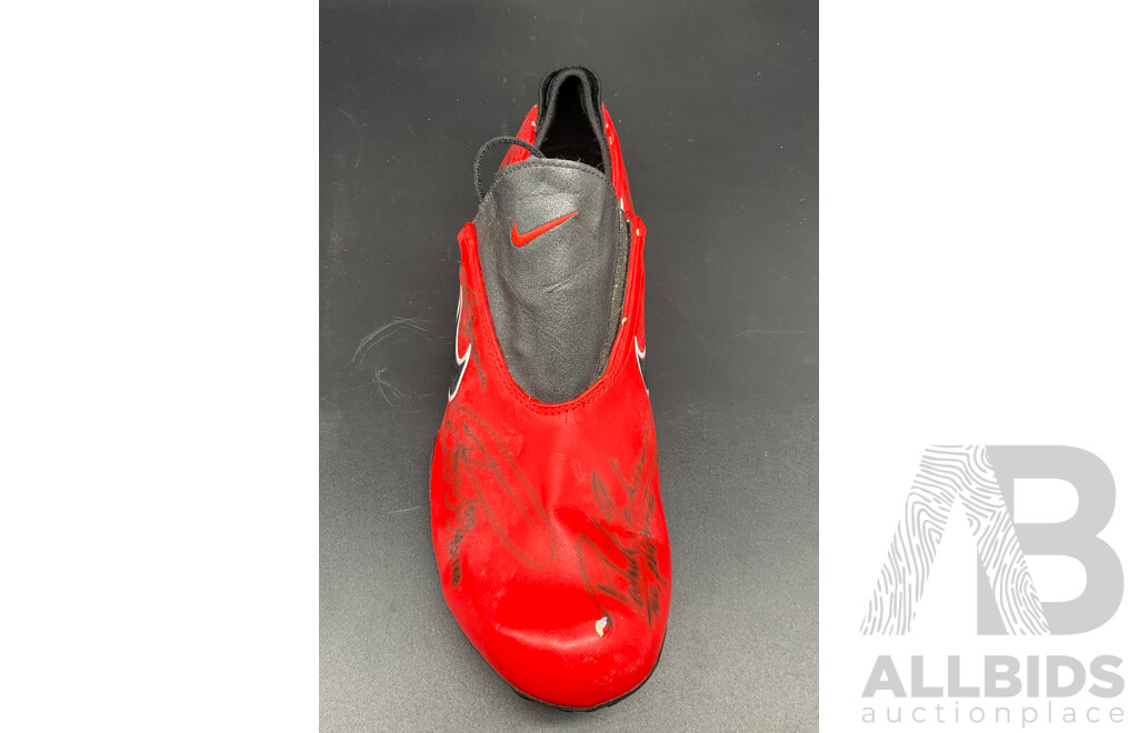 Hand Signed Filed Running Shoe Size US 12