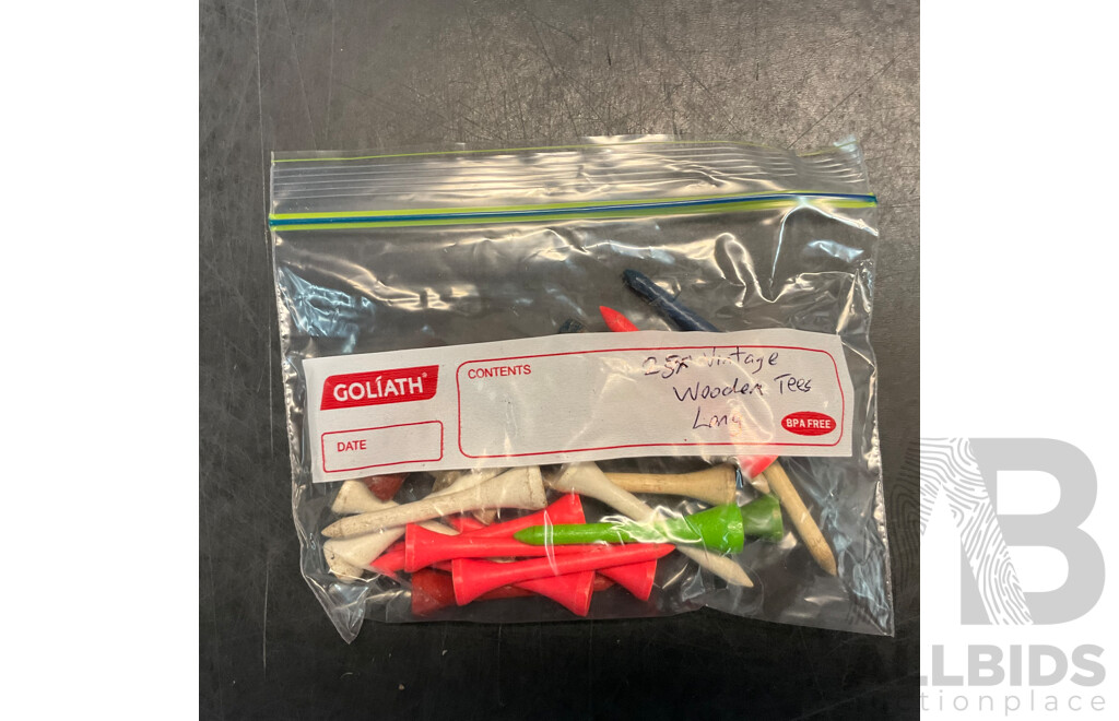 Assorted Vintage Golf Tees & Golf Balls