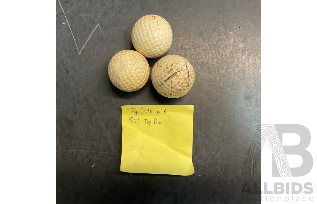 Assorted Vintage Golf Tees & Golf Balls