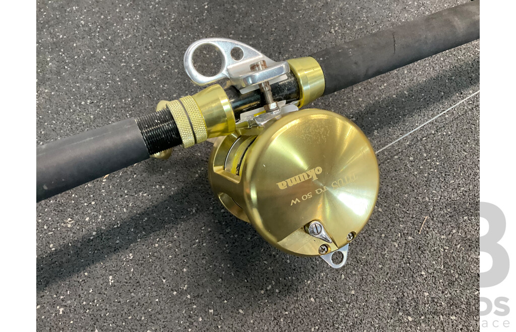 SHIMANO Fishing Rod with OKUMA TITUS Reel