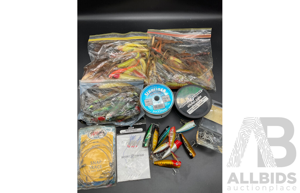 Assorted Fishing Accesories, Including Lures and Others