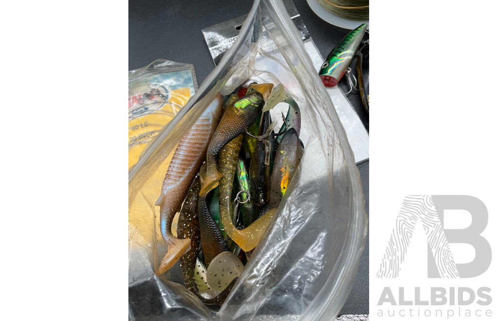 Assorted Fishing Accesories, Including Lures and Others
