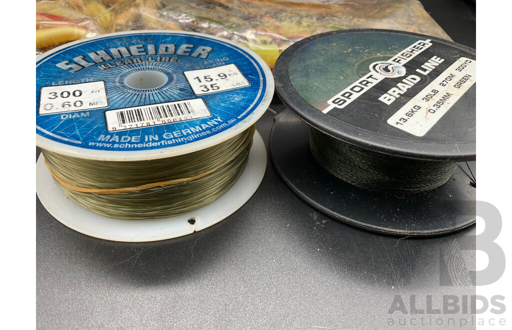 Assorted Fishing Accesories, Including Lures and Others