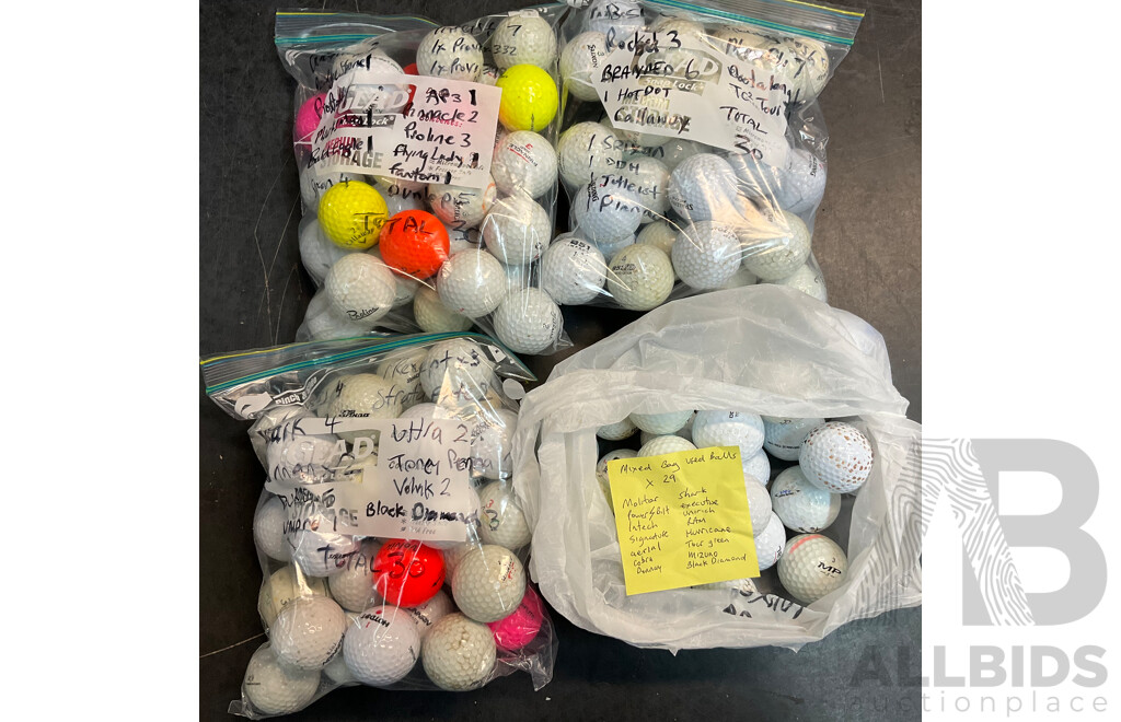 Assorted Used Golf Balls -119 Balls