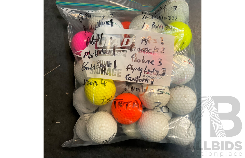 Assorted Used Golf Balls -119 Balls