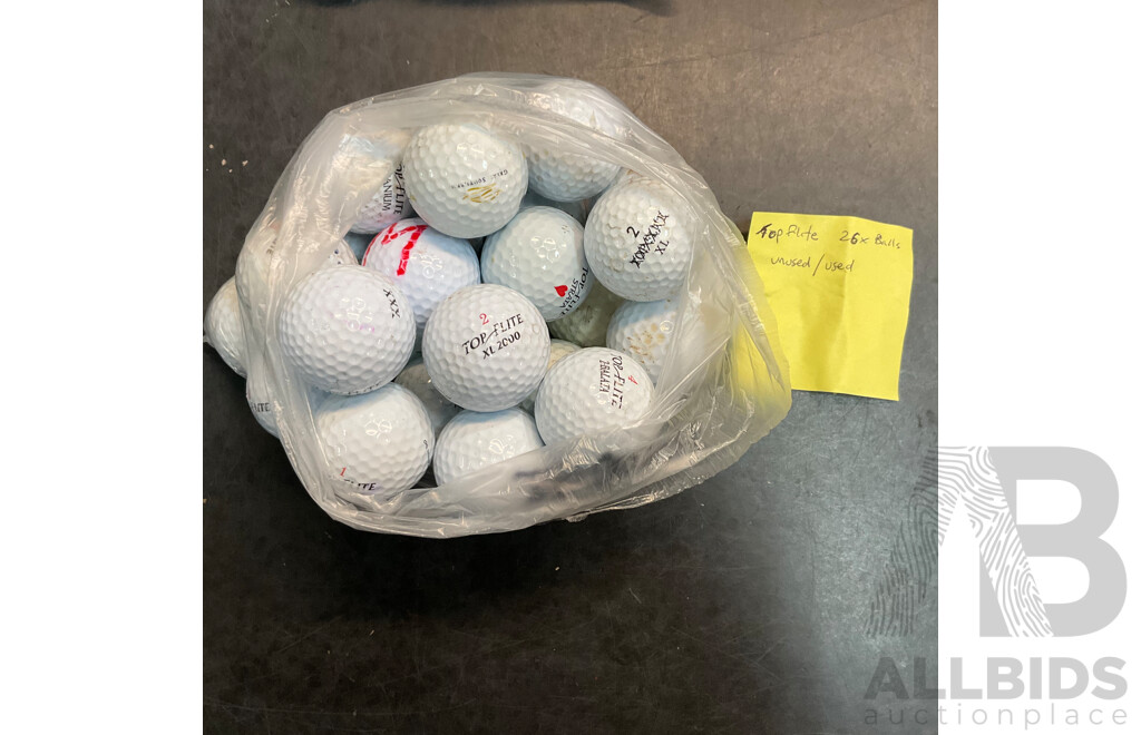 Top Flite, Optima, Srixon & Assorted Used Golf Balls -120 Balls