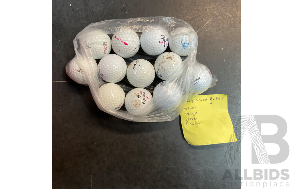 Niblick Golf Shoes & Assorted Golf Balls & Stud Tightener & Glove