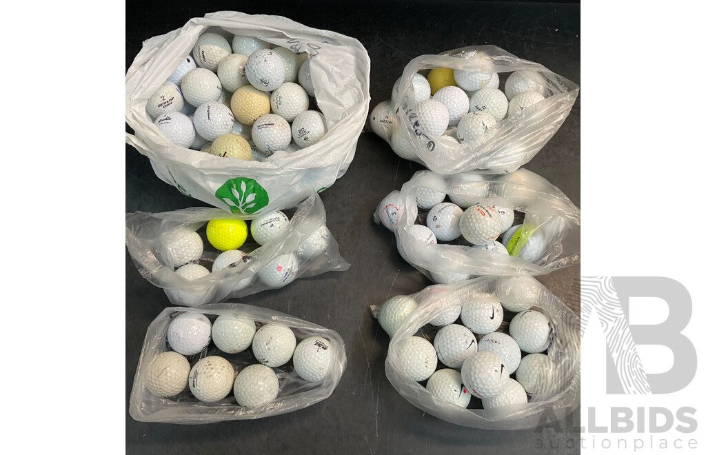 Assorted Used Golf Balls -101 Balls - Includes Pinnacle, Maxfli, Dunlop and More