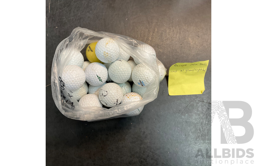 Assorted Used Golf Balls -101 Balls - Includes Pinnacle, Maxfli, Dunlop and More