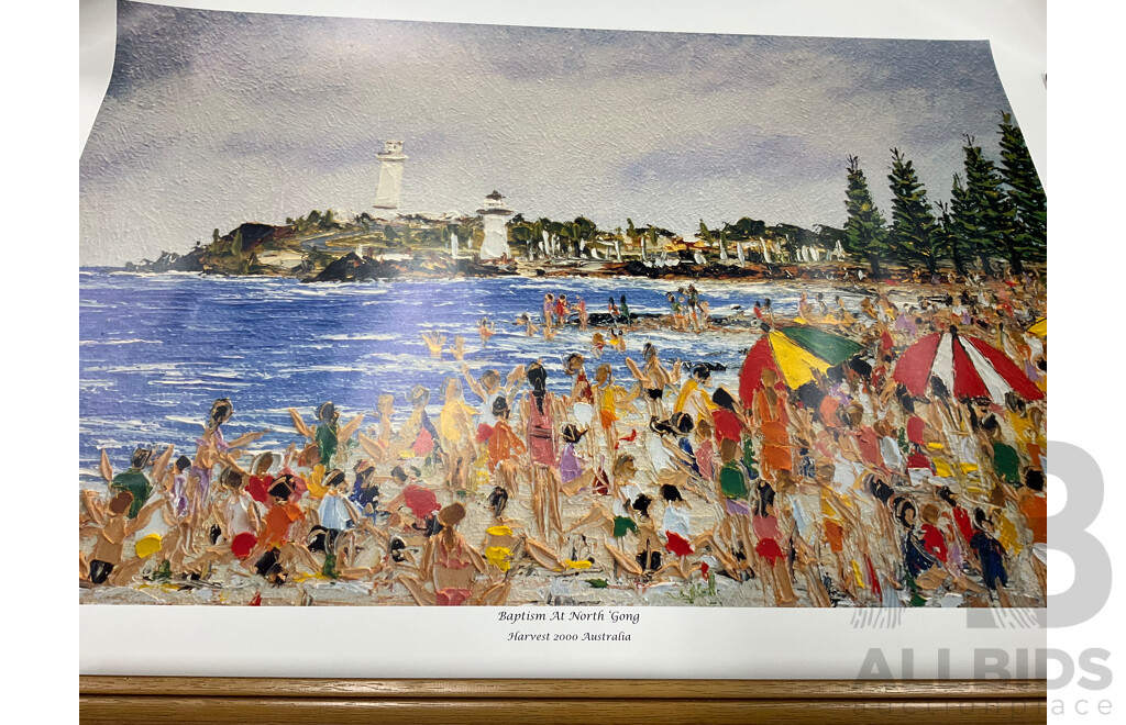 David Hart,  ''Baptism at North 'Gong'' - Print 70x54 Cm, Valma McRobert  ''Bavyley Point'' - Oil on Board 53x30 Cm (frame) and A.W.Singer ''Cook Highway'' - Oil on Board 47x24 Cm (frame)