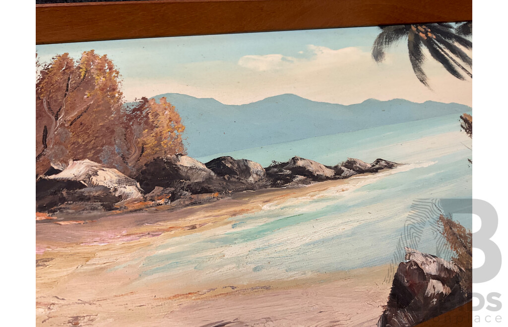 David Hart,  ''Baptism at North 'Gong'' - Print 70x54 Cm, Valma McRobert  ''Bavyley Point'' - Oil on Board 53x30 Cm (frame) and A.W.Singer ''Cook Highway'' - Oil on Board 47x24 Cm (frame)