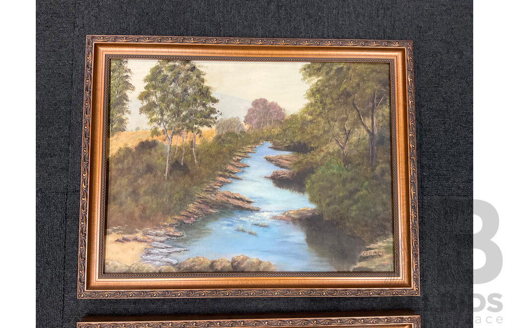 G. Rose, ''Landscape'' - Oil on Board 45x35 Cm (frame)