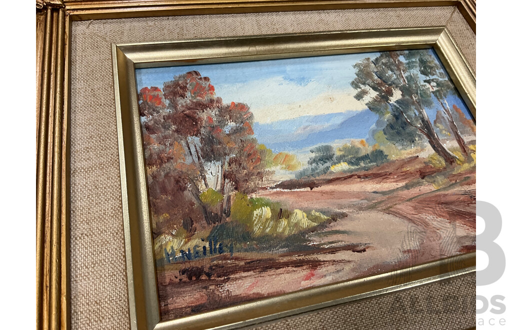 Assorted Paintings - Oil on Board - Lot of 4