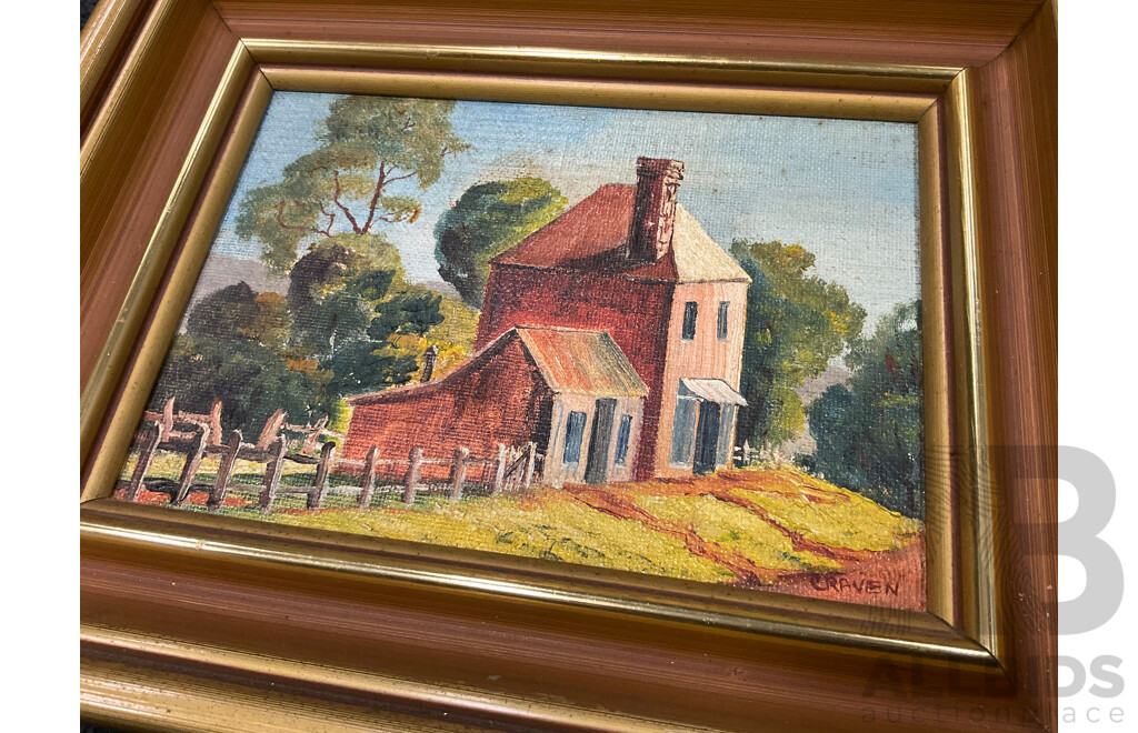 Assorted Paintings - Oil on Board - Lot of 4