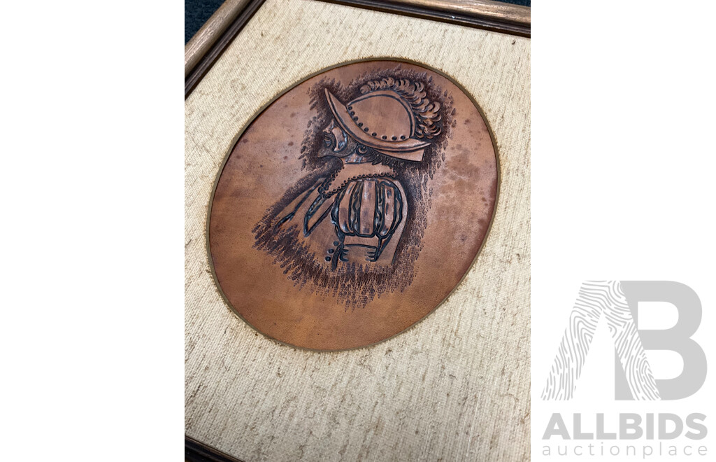 Framed Leatherwork  - Lot of 2