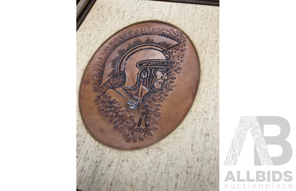 Framed Leatherwork  - Lot of 2