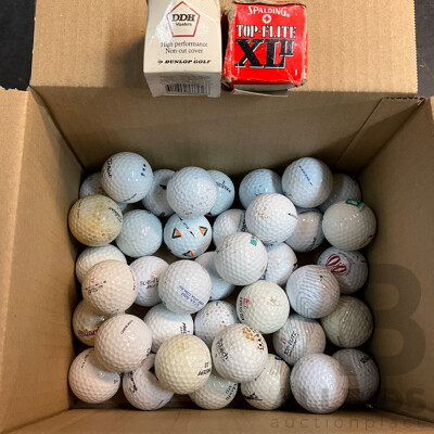 Vintage DDH Master & Top- Flite XL II Golf Ball & 39 X Used Mixed Branded Golf Balls