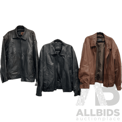 Vintage Australian Leather Bomber Jackets - Lot of 3