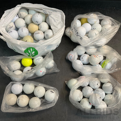 Assorted Used Golf Balls -101 Balls - Includes Pinnacle, Maxfli, Dunlop and More