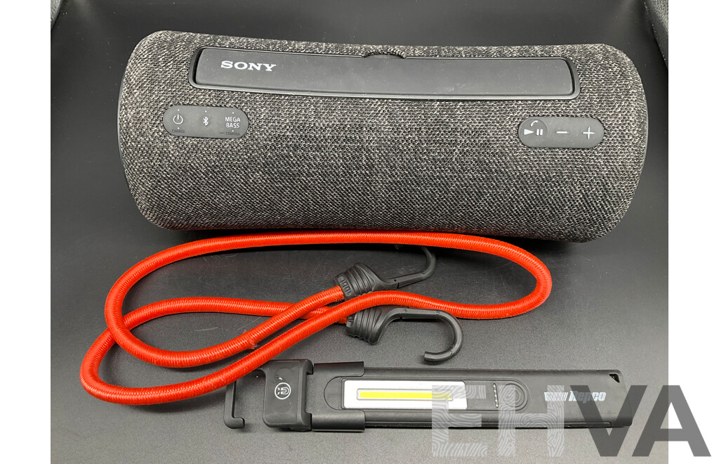 SONY SRS-XG300 Portable Bluetooth Speaker and REPCO Magnetic Led Light