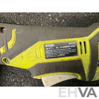 RYOBI One+ 18V Blower  (R18TB), Multi Tool (RMT1801), Battery 18V 2Ah and Battery Charger - Lot of 4