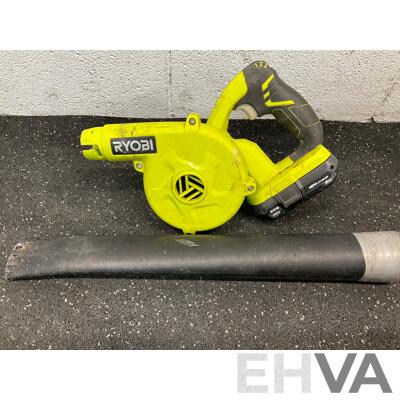 RYOBI One+ 18V Blower  (R18TB), Multi Tool (RMT1801), Battery 18V 2Ah and Battery Charger - Lot of 4