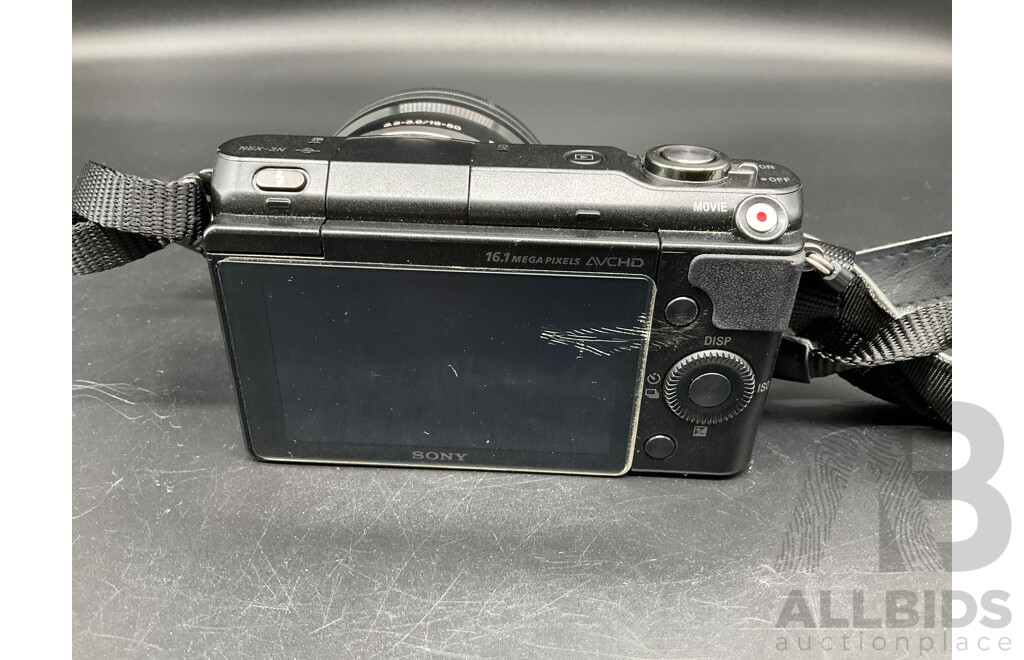SONY Aplha Digital Camera with E 3.5-5.6/PZ 160-50 OSS Lens and Accessories