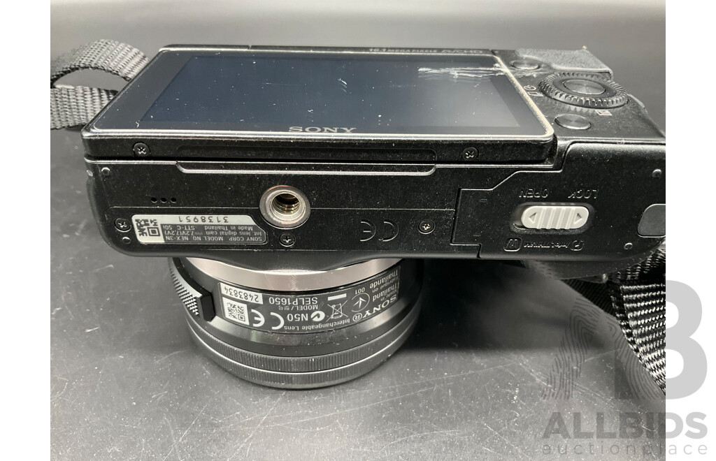 SONY Aplha Digital Camera with E 3.5-5.6/PZ 160-50 OSS Lens and Accessories