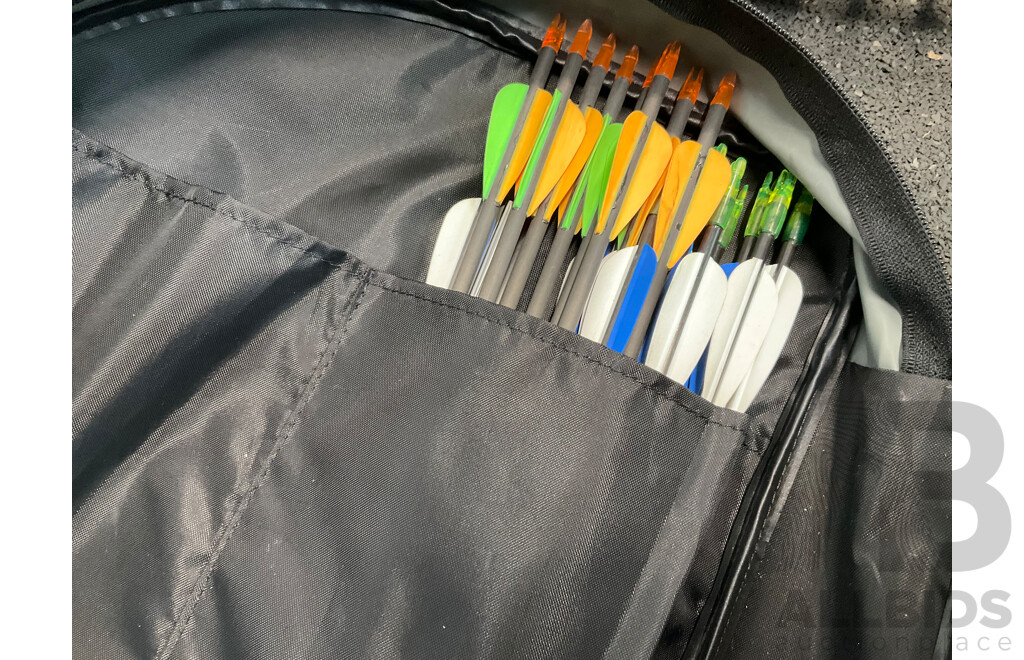 WNS Delta NX Riser with Limbs & Maxion Crx300 Bag, Legend XT 320 Target Quiver & Assorted Arrows
