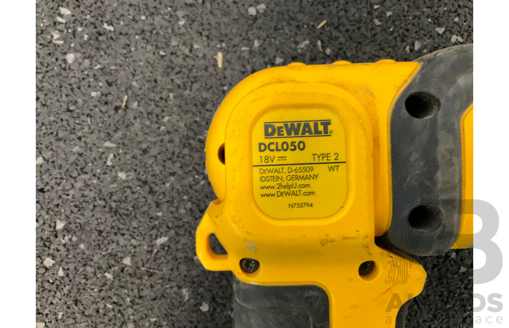 DeWALT 18V  Impact Driver (DCF860), Work Led Light (DCL050) and AEG 18V Hammer Drill (BSB18BL) with 4.0Ah Battery  - Lot of 4