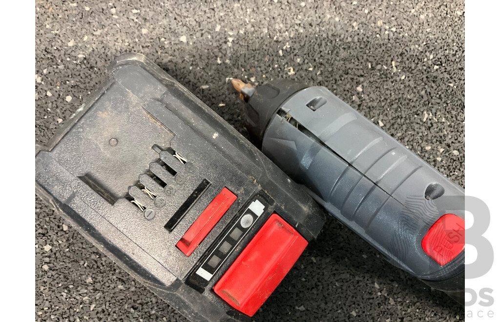 MILWAUKE Angle Grinder and 18V 4.0Ah Battery, OZITO 3.0Ah Batttery and Screwdriver  - Lot of 4
