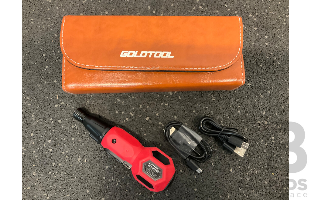 GOLDTOOL Mini Cordless Portable Screwdriver Set for Electro and GOLDTOOL (GTT171) Rechargeable Cordless Screwdriver - Lot of 2