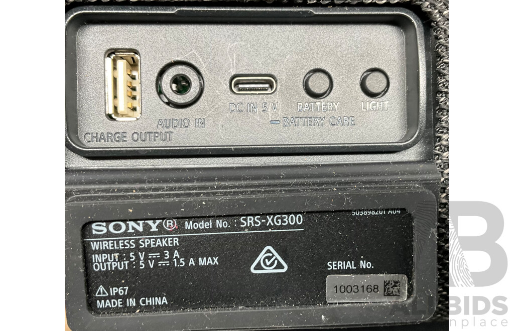 SONY SRS-XG300 Portable Bluetooth Speaker and REPCO Magnetic Led Light