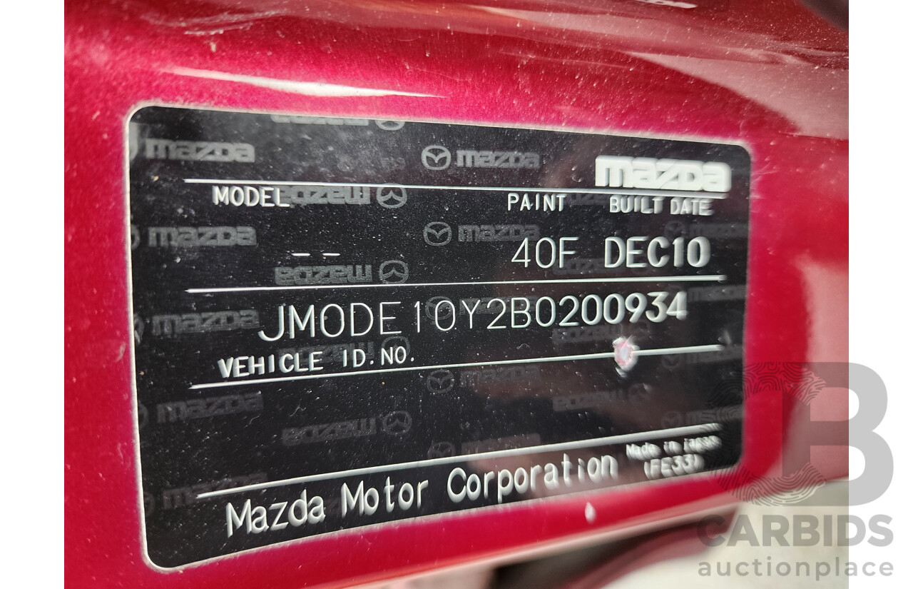 1/2011 Mazda Mazda2 NEO DE MY11 5d Hatchback Red 1.5L