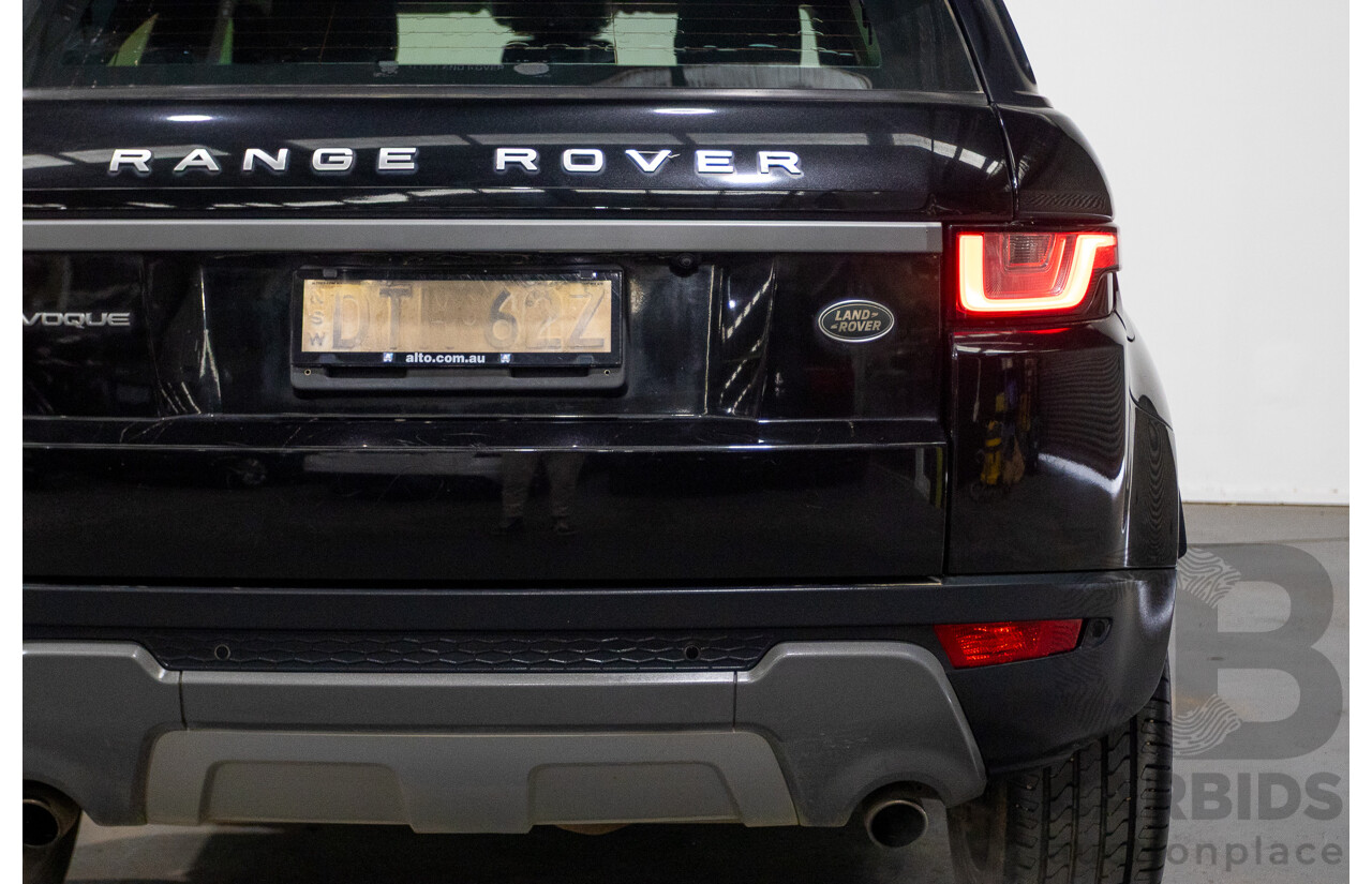 12/2017 Range Rover Evoque Td4 (110kW) SE (AWD) LV MY18 5D Wagon Santorini Santorini Black Turbo Diesel 2.0L