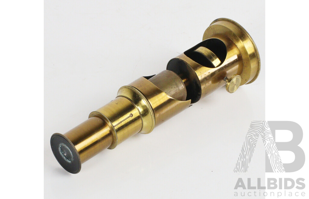 Vintage Brass Field Microscope in Fitted Case