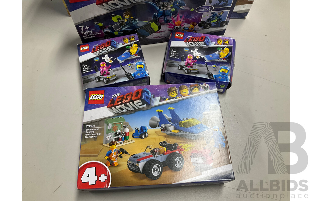 Collection Six Lego the Lego Movie II Sets, Opened, in Original Boxes with Instructions Including Queen Watevras So Not Evil Space Palace 70838 and More