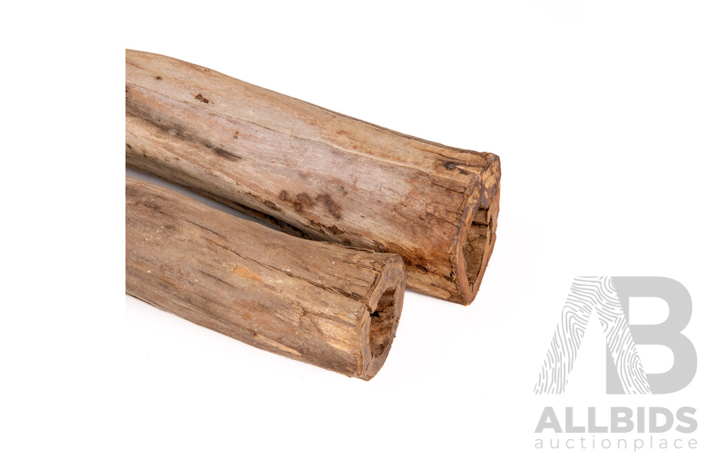 Two Hand Made Australian Eucalyptus Didgeridoo Blanks