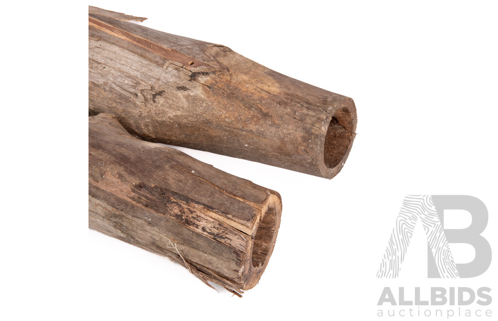 Two Hand Made Australian Eucalyptus Didgeridoo Blanks