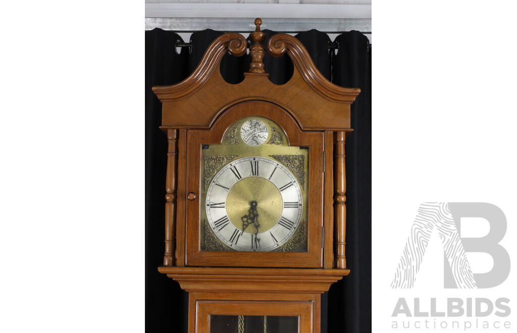 Reproduction Timber Cased Grandfather Clock