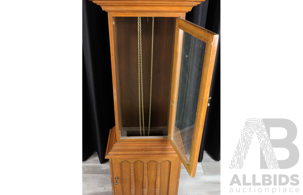 Reproduction Timber Cased Grandfather Clock