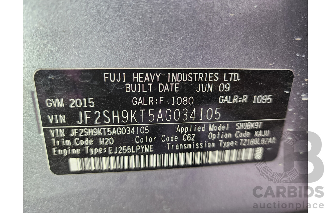 8/2009 Subaru Forester XT Premium MY09 4d Wagon Silver 2.5L
