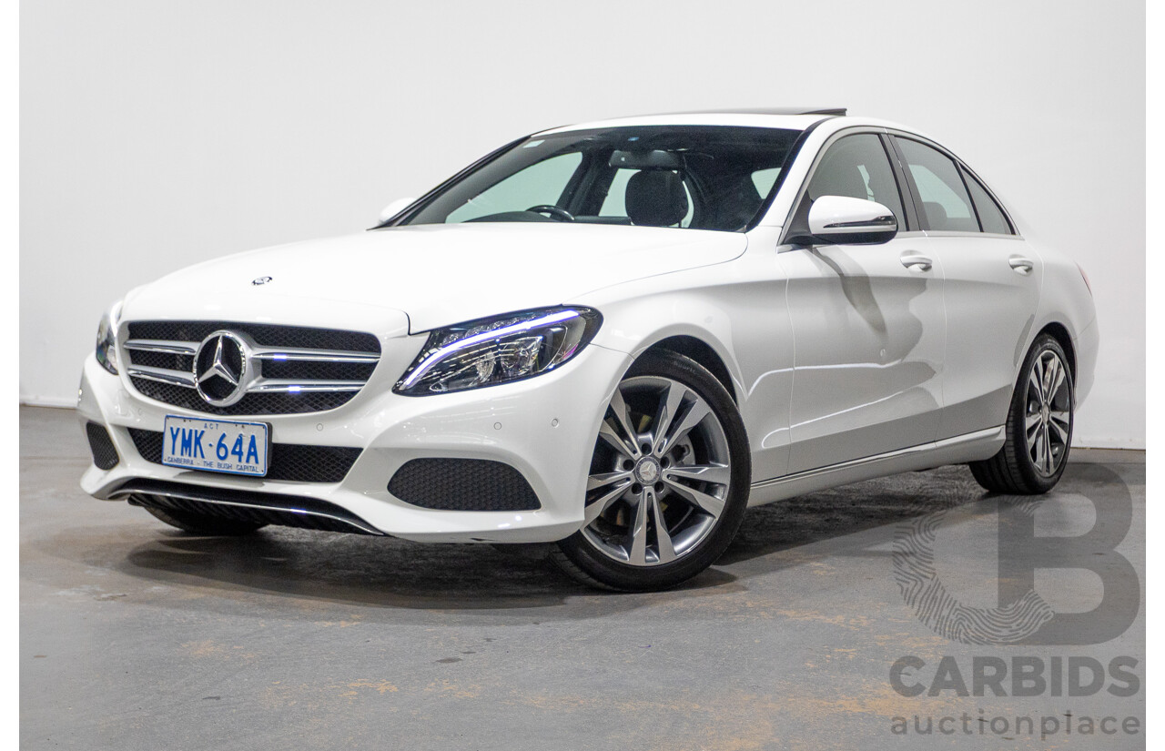 05/2016 Mercedes Benz C200 205 MY16 4d Sedan Polar White Turbo 2.0L