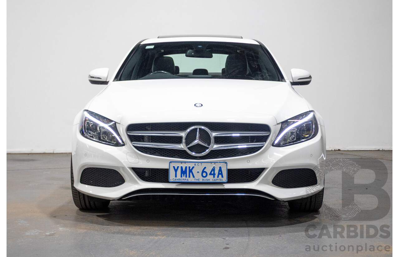 05/2016 Mercedes Benz C200 205 MY16 4d Sedan Polar White Turbo 2.0L