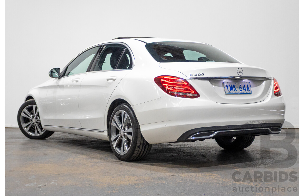 05/2016 Mercedes Benz C200 205 MY16 4d Sedan Polar White Turbo 2.0L