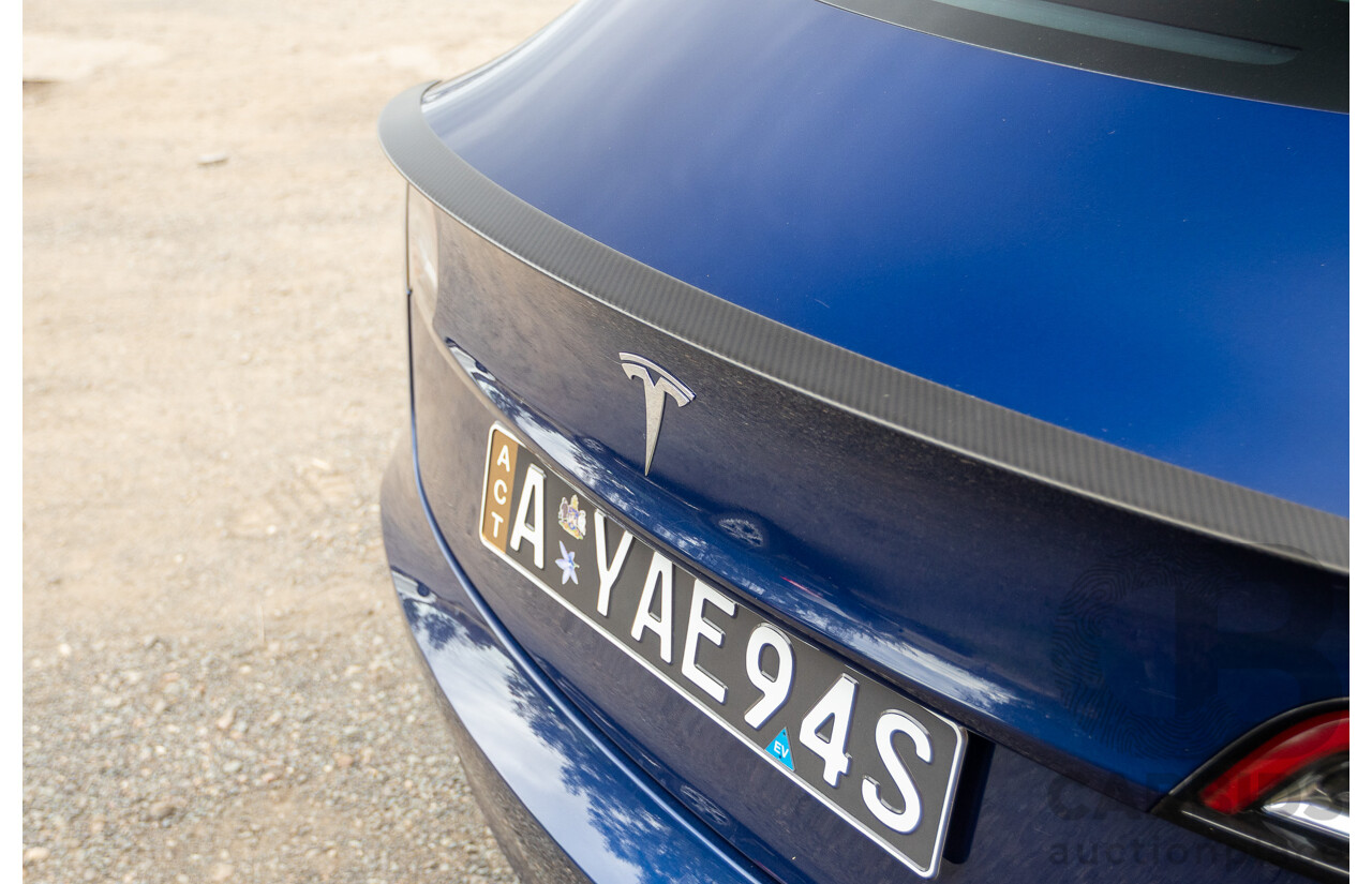10/2020 Tesla Model 3 Performance (AWD) Dual Motor 4d Sedan Deep Blue Metallic - Dedicated Electric EV 335kw