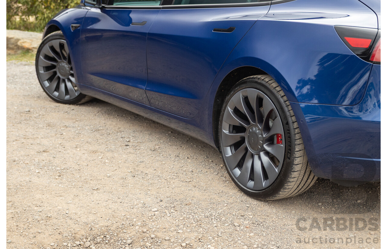 10/2020 Tesla Model 3 Performance (AWD) Dual Motor 4d Sedan Deep Blue Metallic - Dedicated Electric EV 335kw